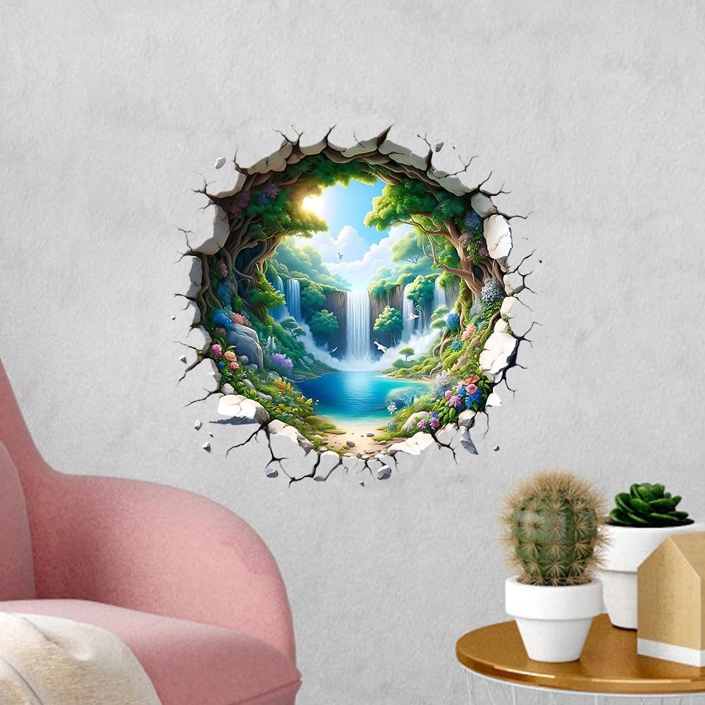 Living Room Porch Artistic Conception Landscape Bathroom Doors Windows Self-pasted Sticker