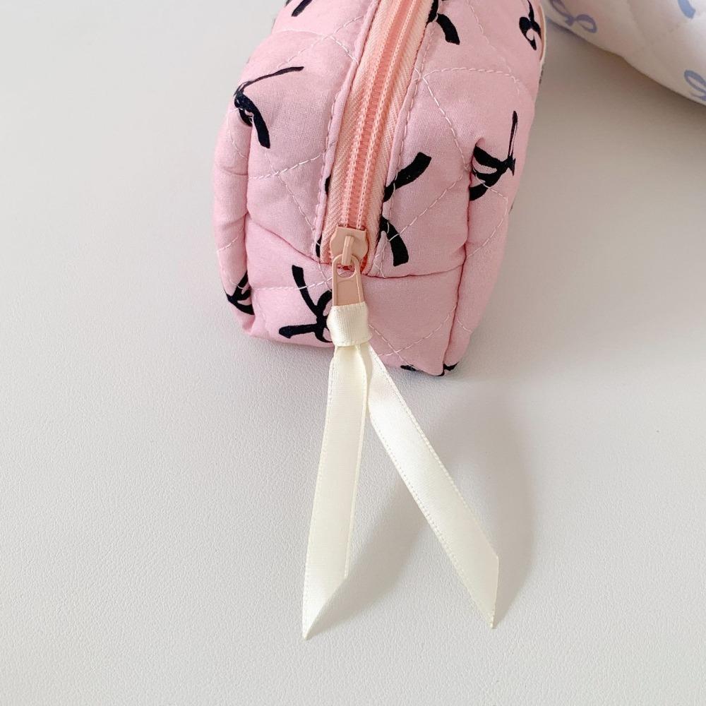 Large Capacity Stationery Bag Bowknot Cosmetic Bag Creative Stationery Organizer  Gift