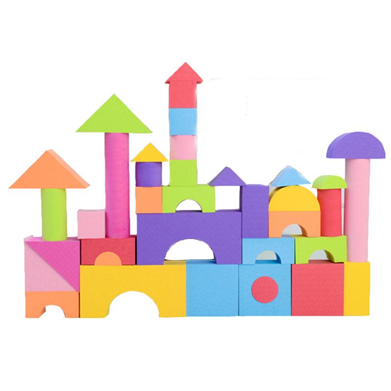 

Sirfu EVA Мягкие пенопластовые строительные блоки для возраста 3-5 лет: Детские развивающие игрушки «Замок» 56*25*18cm
