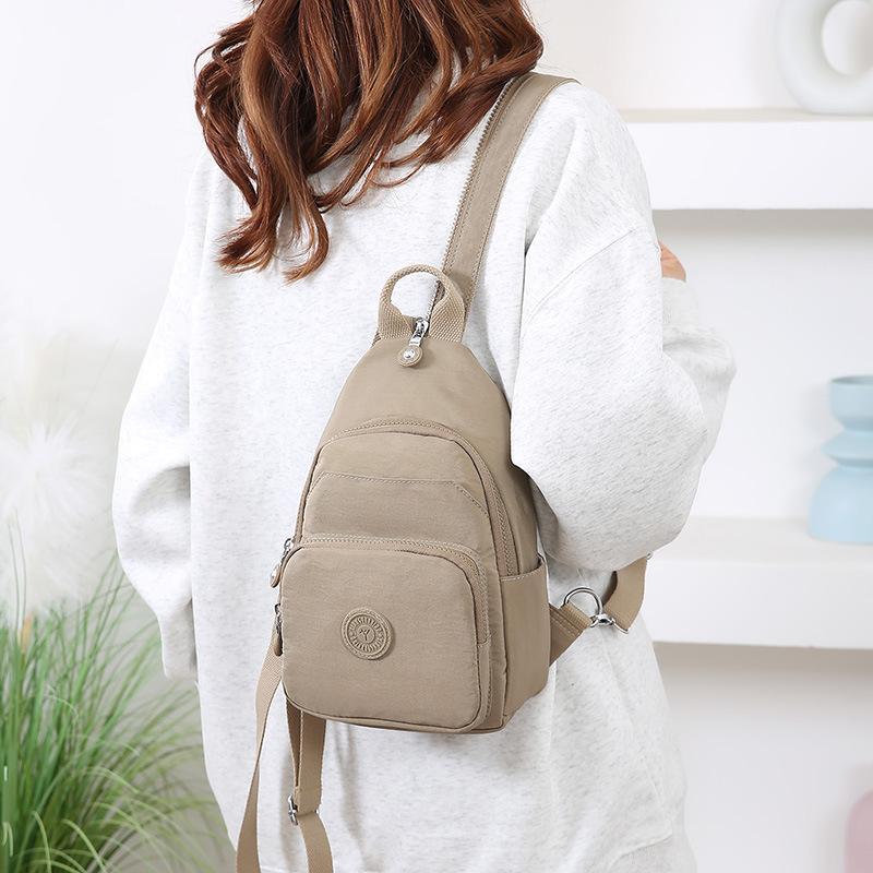 Dam Bröstväska Lätt Crossbody-väska Vattenavvisande Nylon Resväska Multifunktionell Ryggsäck