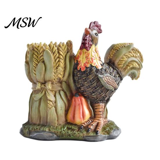 Thanksgiving Table Decor Autumn Harvest Figurine Ornament, Decorative Resin Statue, Turkey/Scarecrow/Pumpkin Festive Tabletop Ornament Set Centerpiece