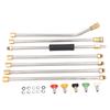 High Pressure Power Washer Extension Wand Set 4000PSI Gutter Cleaning Tool with 5 Nozzle Tips for Car