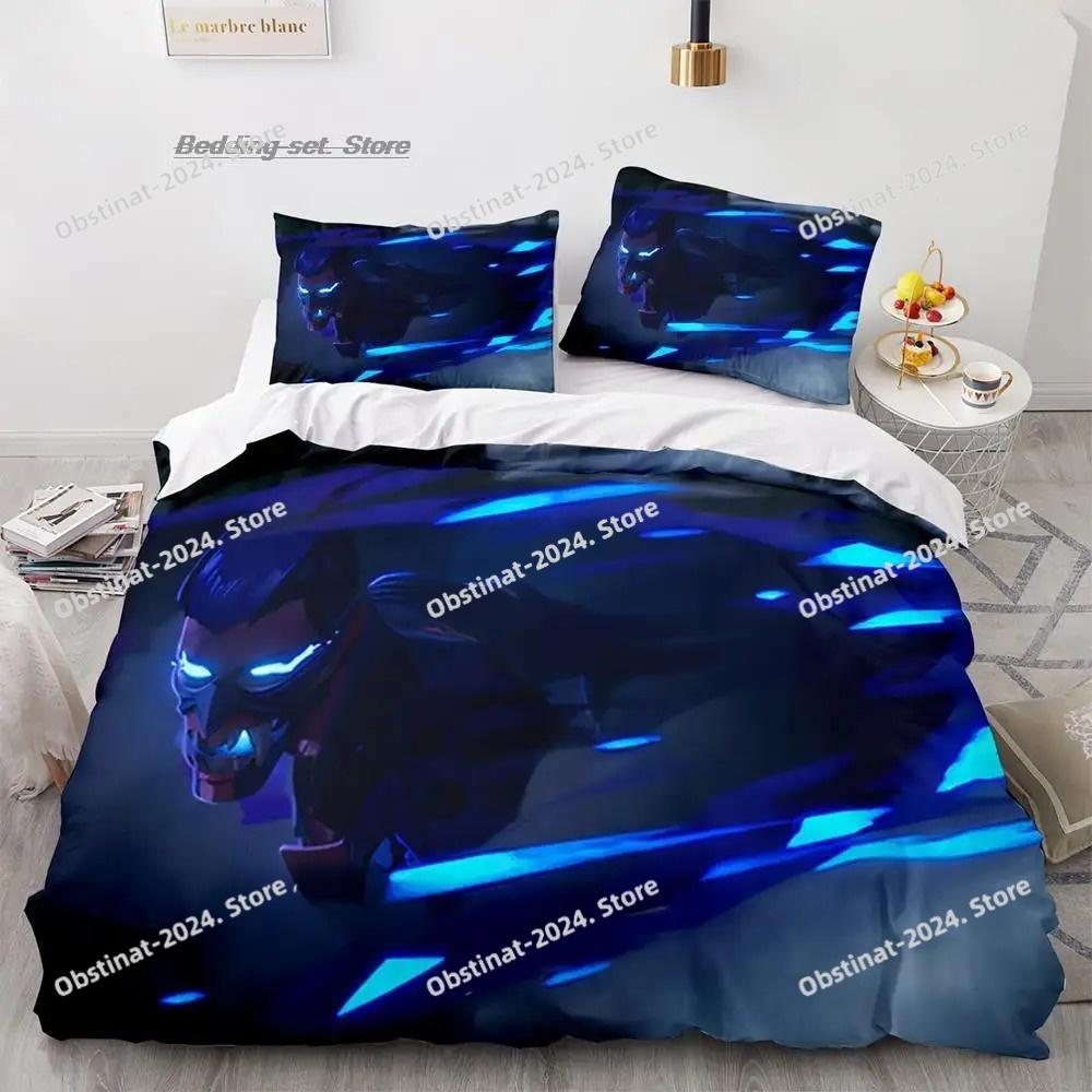 Gaming Valorant Bedding Set Single Twin Full Queen King Size Bed Set Aldult Kid Bedroom Duvetcover Sets 3D Print Anime 034