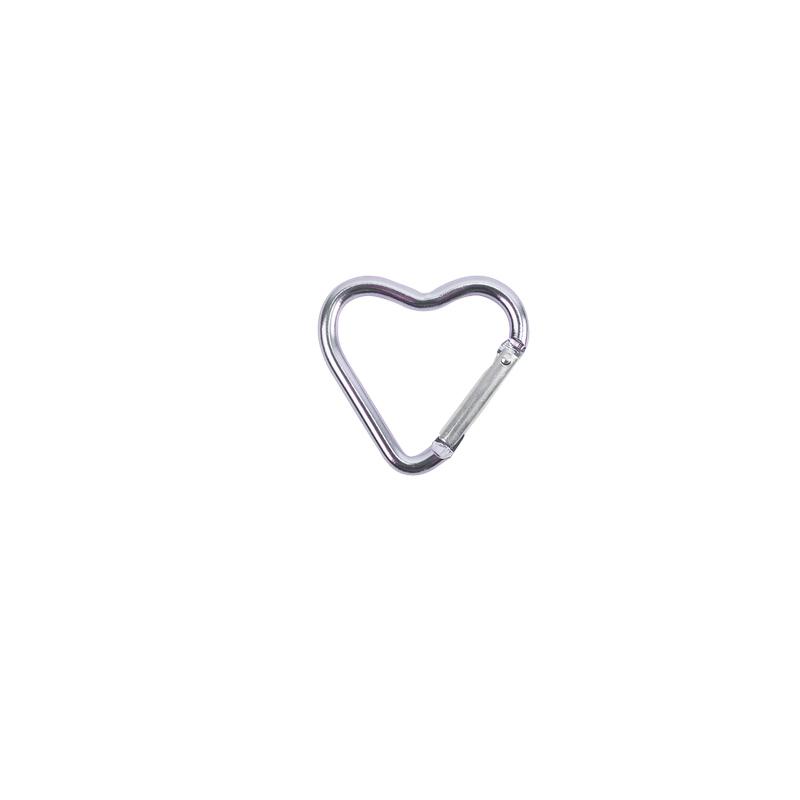 1 Pcs Heart-shaped Aluminum Carabiner Key Chain Clip Outdoor Keyring Hook Water Bottle Hanging Buckle Travel Kit Accessories
