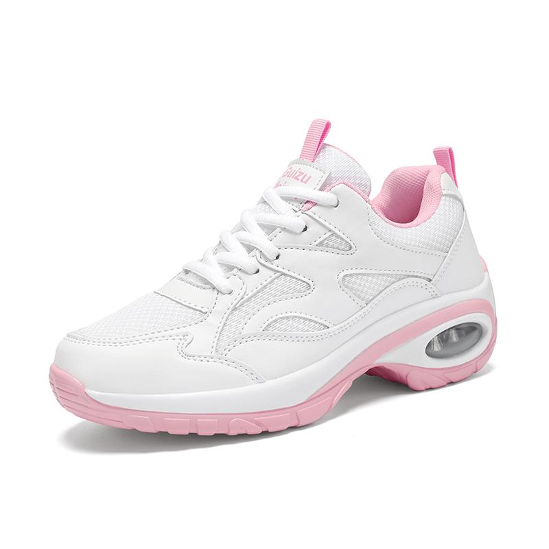 2025 New Comfortable Casual Breathable Mesh Cushion Height Increasing Running Shoes with Non-Slip Soft Sole 35-42 Sports Shoes