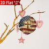 American Flag Wind Spinner 2D Stainless Steel Cross Car Rearview Mirror Decor for Garden Yard Balcony Window Outdoor Decoration