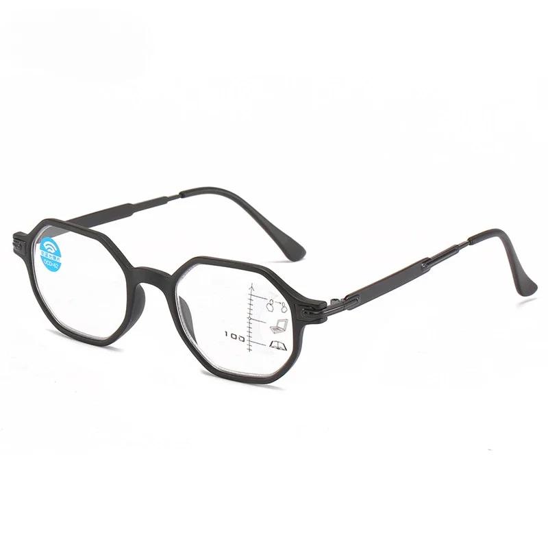 

Мультифокальные очки для пресбиопии с защитой от синего света +1.0 ~ +3.5 Очки для дальнозоркости Нейтральные HD Интеллектуальные мультифокальные очки для чтения 3.5 чёрный