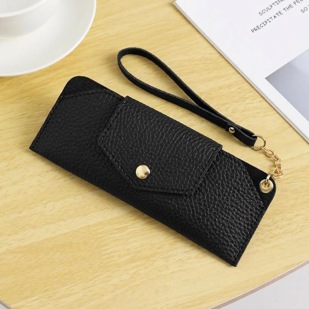 

Soft Glasses Case Ultra-Light Pu Leather Eyewear Bag Portable Sunglasses Bag Compact Closure Eyeglass Holder For Daily Commuting