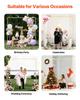 Arch Backdrop Stand, 2.4 x 2.4 m, Stable Structure, Easy Assembly, Square Gold Metal Arch Backdrop Stand for Wedding, Birthday Party, Graduation,