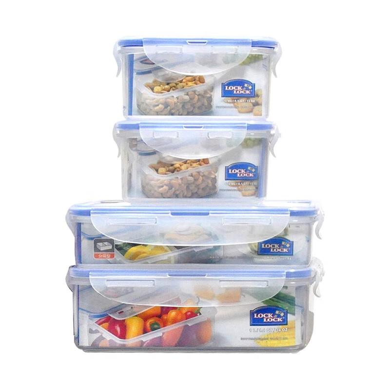 Lock&Lock 4-Piece Plastic Airtight Food Storage Container Set