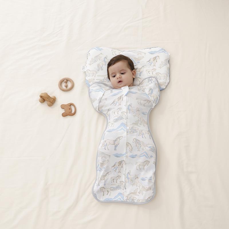 Newborn Anti-Startle Swaddle Sleeping Bag with Stretch Sleeves