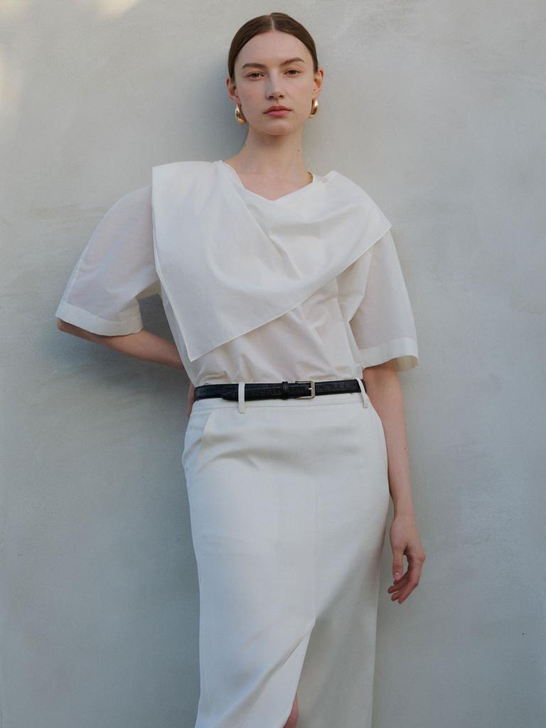 GRIDAJ Scarf Blouse [Ivory]