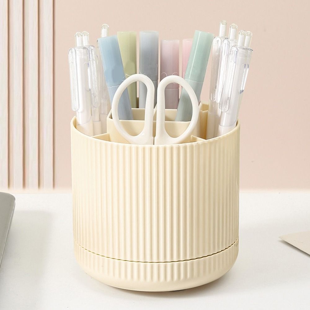 

Plastic Pencil Storage Box Anti-slip Makeup Storage Box Rotatable Pen Holder Lipstick