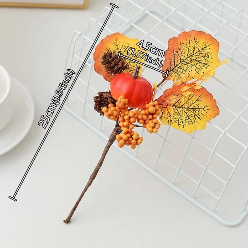 Flannelette Pumpkin Maple Leaf Decor Berry Branches Pumpkin Pumpkin Berry Branches Home DIY Artificial Maple Leaf Ornament