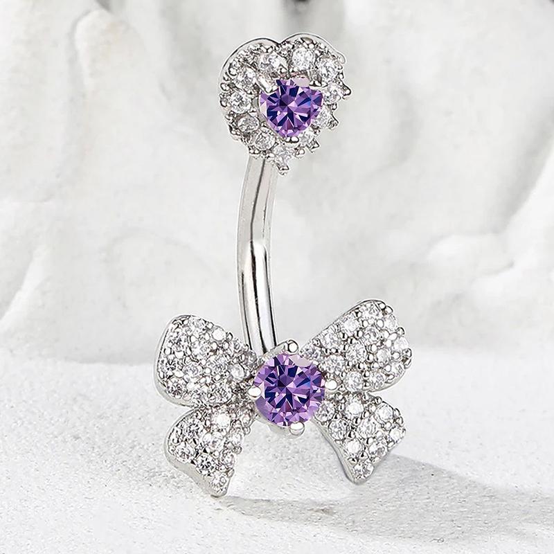 

Изысканное кольцо-бантик для пупка, циркониевые кольца для пупка для женщин и девочек, украшения для пирсинга, сексуальные кольца для пупка, подарки