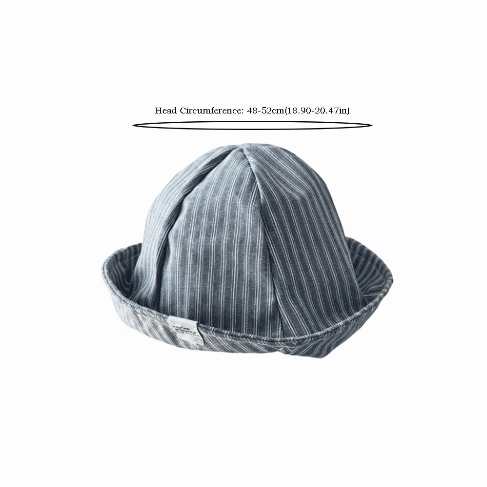 Striped Pattern Baby Bucket Hat Cotton Infant Panama Bonnet Panama Sunshade Basin Cap Kids Wear