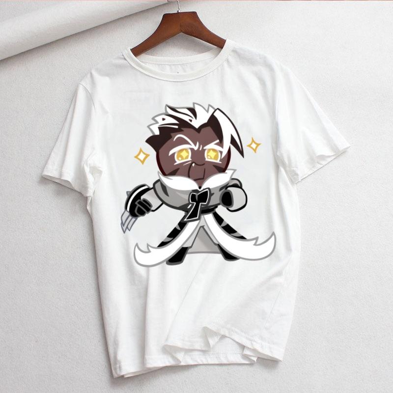Shadow Milk Cookie Run Kingdom Pure Vanilla Cookie Print Ladies Tshirt Ladies Casual ocollar Shirt Short Sleeve Ladies