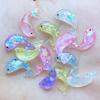 20Pcs Resin Lovely Mini Cartoon Shining Dolphin Flatback Cabochon Scrapbook Kawaii DIY Jewelry Craft Decoration Accessories L69