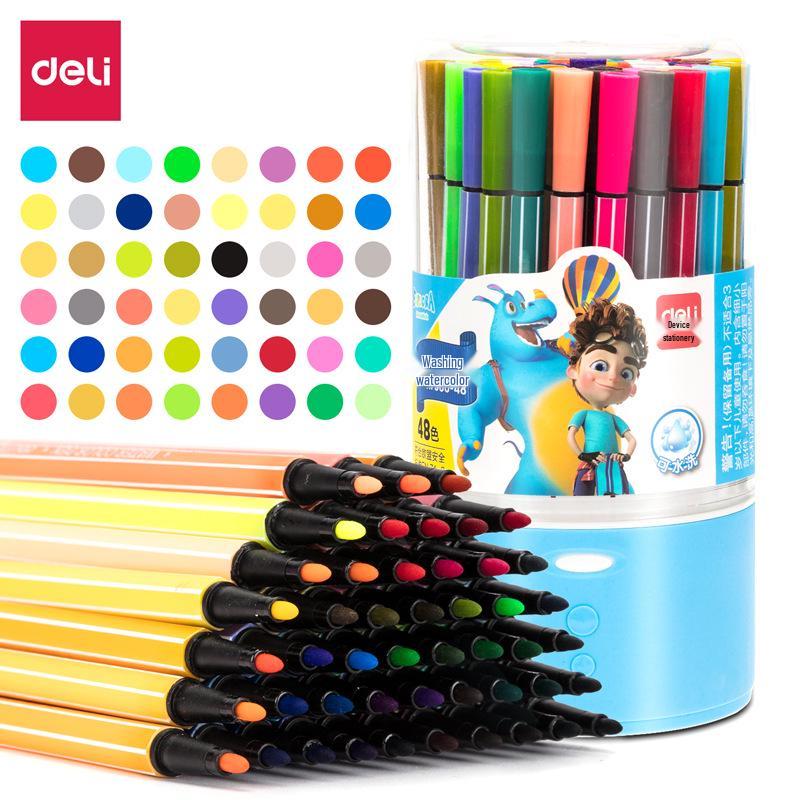 Pennarelli Lavabili per Acquerello Deli 7060 con Manico Lungo per Bambini - Disponibili in 12, 24 o 36 Colori