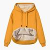 Warm Winter Coat for Women Thick Wool Hooded Jacket with Fur Lining Sweatshirt Top