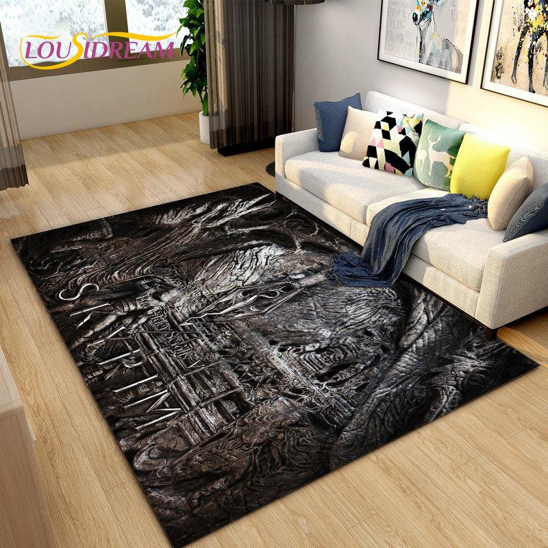Alfombra grande para gamers de The Elder Scrolls, ideal para sala de estar, dormitorio, sofá, decoración, antideslizante para niños.