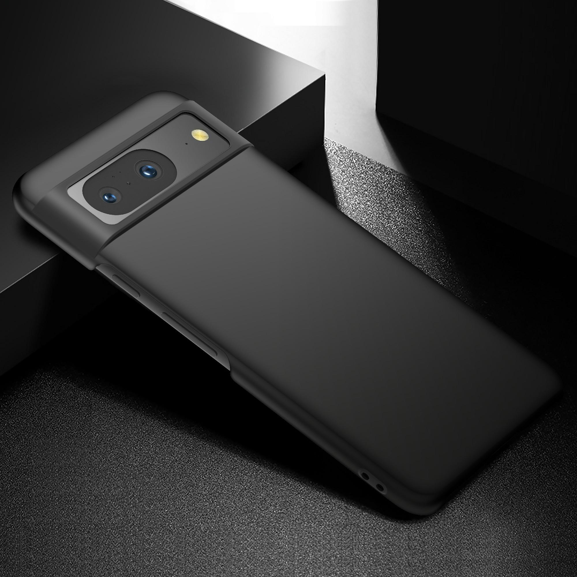 

For Google Pixel 8 Solid Color Anti-drop Phone Case Hard PC Protection Cover Black