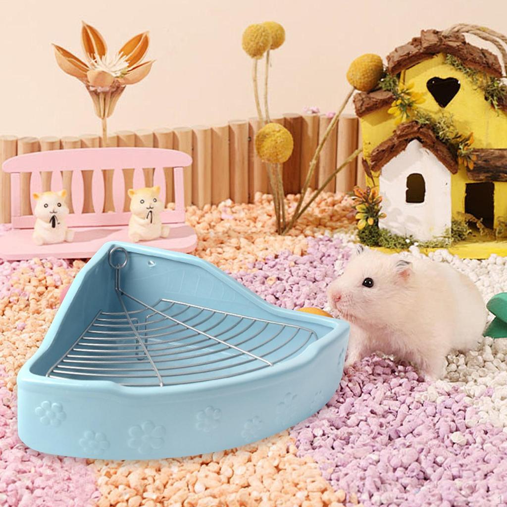 Kaninchen-Katzentoilette Eckschale Töpfchen Haustiertoilette für Meerschweinchen Hamster Kaninchen Frettchen