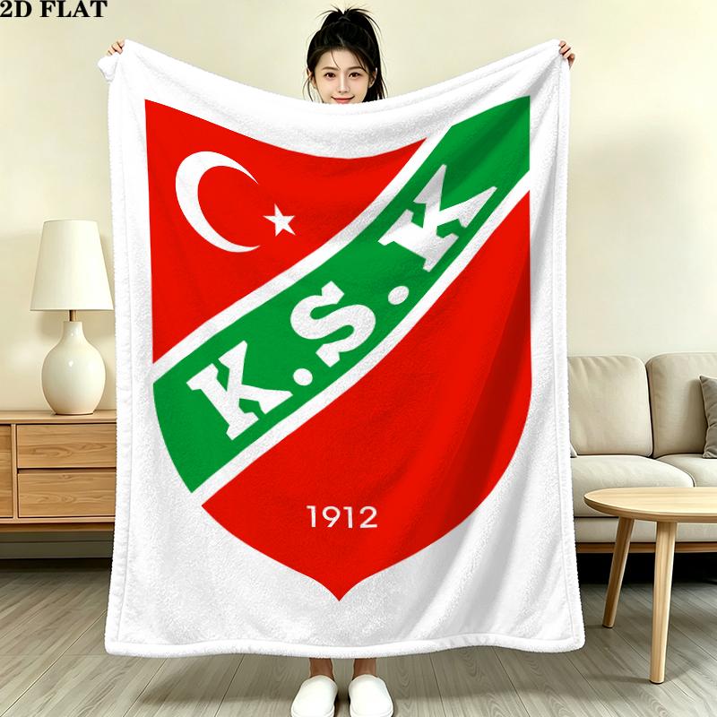 Kocaelispor Kulb Print Flannel Blanket, High quality Comfortable for All Seasons, Home Decor, Warmth and Comfort, Perfect for Christmas Gifts