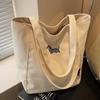2026 Women's Large Capacity Canvas Tote Bag - Versatile Single Shoulder Bag for Autumn/Winter Commute and College.