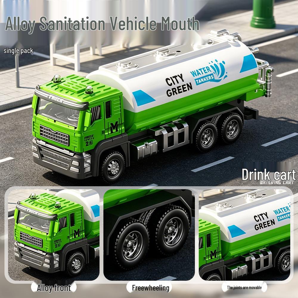 Alloy Kids  Engineering Vehicle: Inertial Toy Excavator & Bulldozer Model