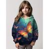 Autumn Comfortable Sports Leisure Long Sleeved Pullover Hooded Sweatshirt Children Cartoon Cat 3d Pattern Loose Versatile Pocketless Hoodies