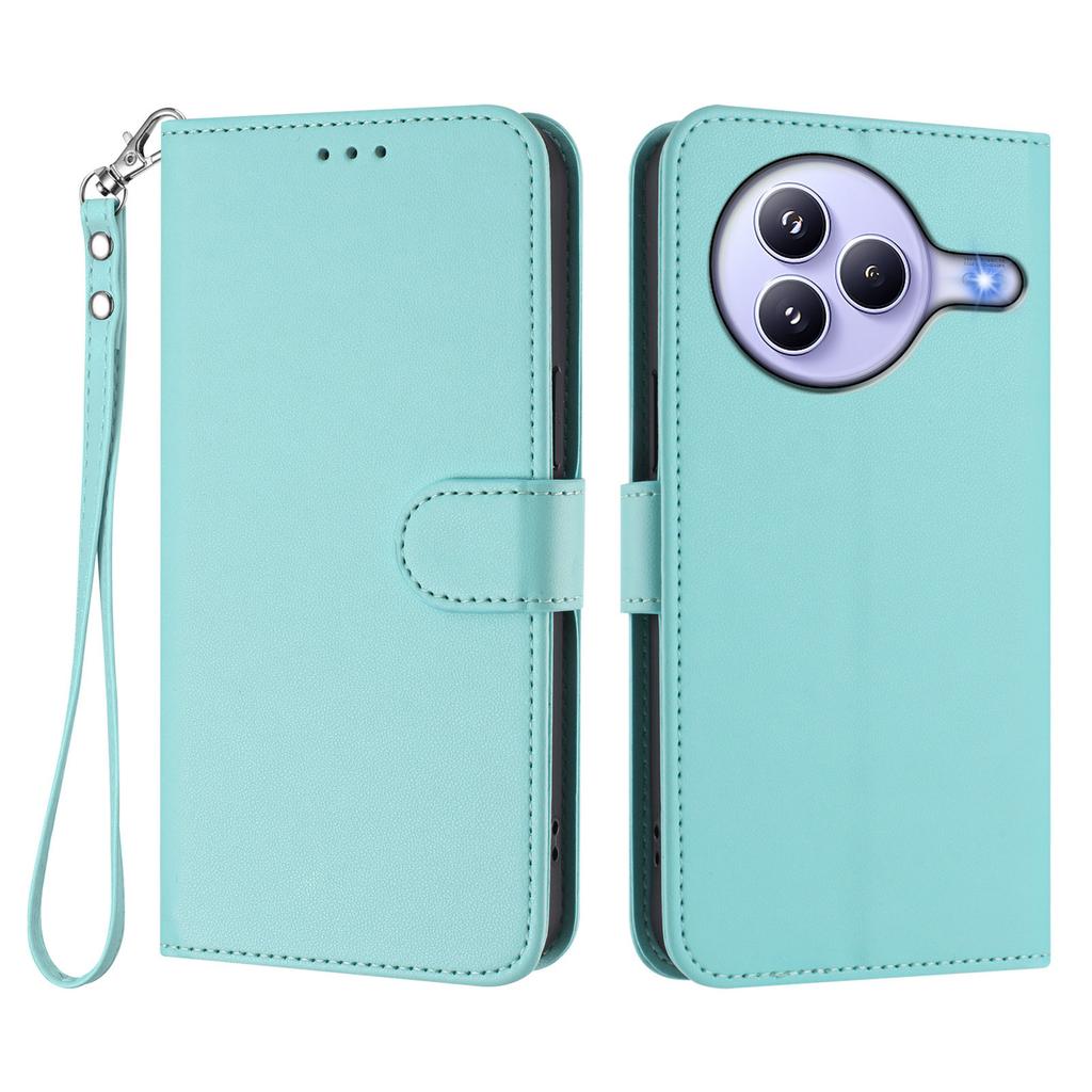 For Xiaomi Civi 5 Pro 5G Leather Case Wallet Stand Phone Cover with Wrist Strap