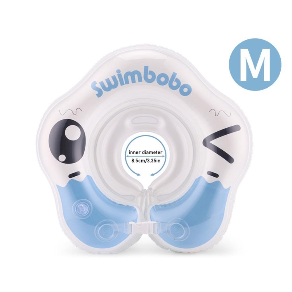 

Cartoon Baby Swim Collar with Bells Thickening Petal-shaped Baby Bath Collar Infant Blue M