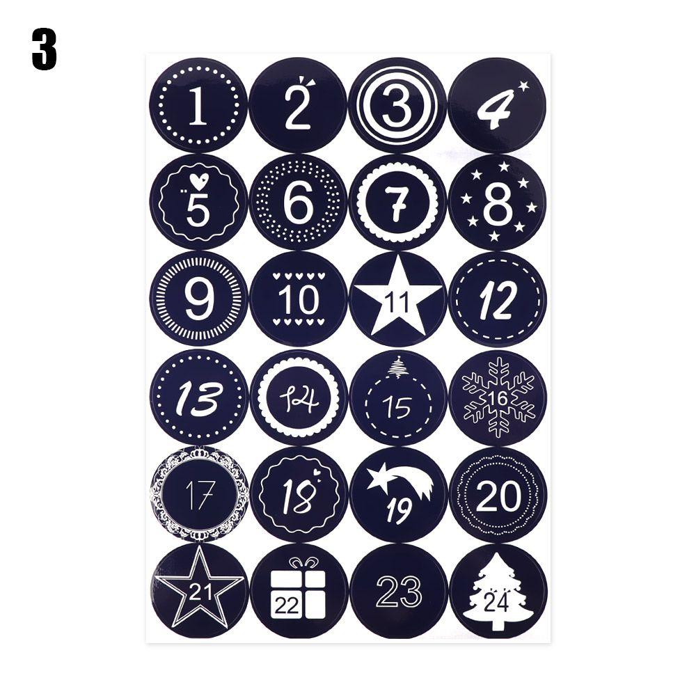 

Многофункциональная подарочная упаковка Адвент-календарь Бумажные наклейки Наклейки с номерами Самоклеящаяся этикетка 3