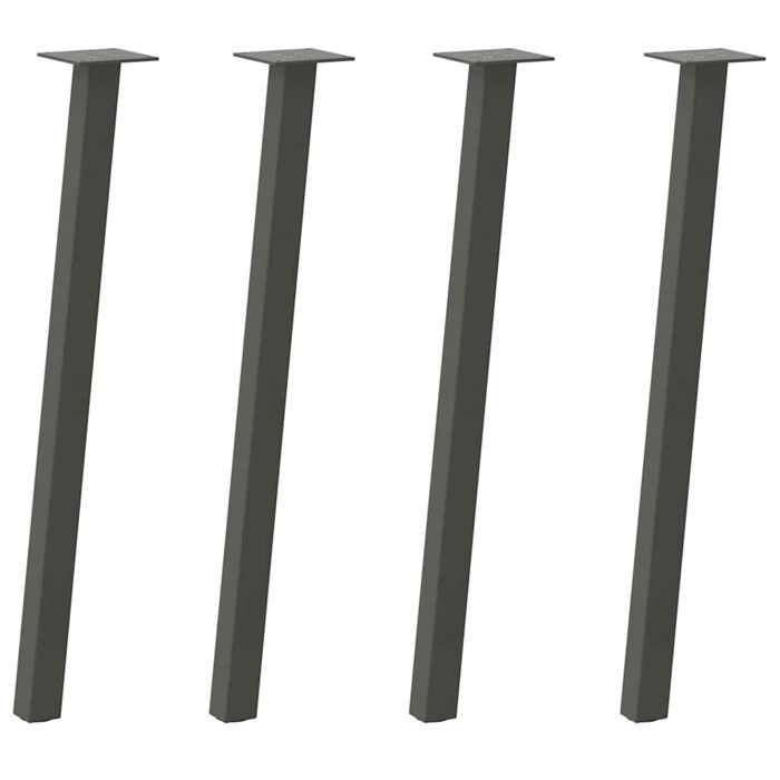 VidaXL Console Table Legs 4 Pieces Anthracite 72 Cm Steel 4012494