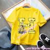 2026 Minions Letters AZ Tshirt Female Funny 26 Capital Print Tshirt Gothic Kawaii Neck Tops Summer Kawaii Gift Tops Boys