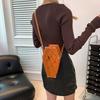 Halloween Spider Web Sling Shoulder Bag Cobweb Pattern Cosplay Cosmetic Bag Leather Coffin Gothic Vintage Shoulder Crossbody Bag
