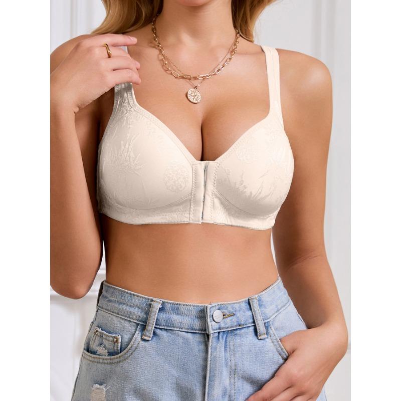 Women S Front Closure No Wire Push Up Bra 3 4 Cup Breathable Underwear
