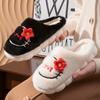 Cartoon cat cotton slippers winter velvet thickened cotton drag couple indoor home warm shoes