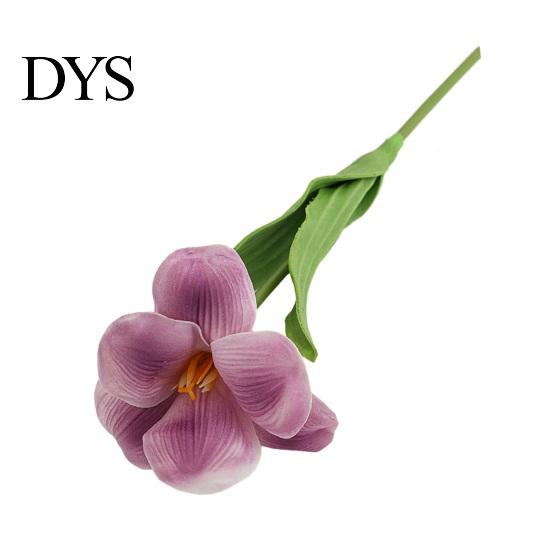 Maintenance-Free Artificial Flowers Opening Tulip with Stem, Realistic Fake Flower, Faux Bendable Stem Floral Arrangement Bloom for Wedding Party Home