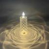 Yousheng 1/5Pcs LED Faux Crystal Candle Light Rose Shadow Electric Flameless Flickering Simulation Candle Lamp Anniversary Wedding Christmas