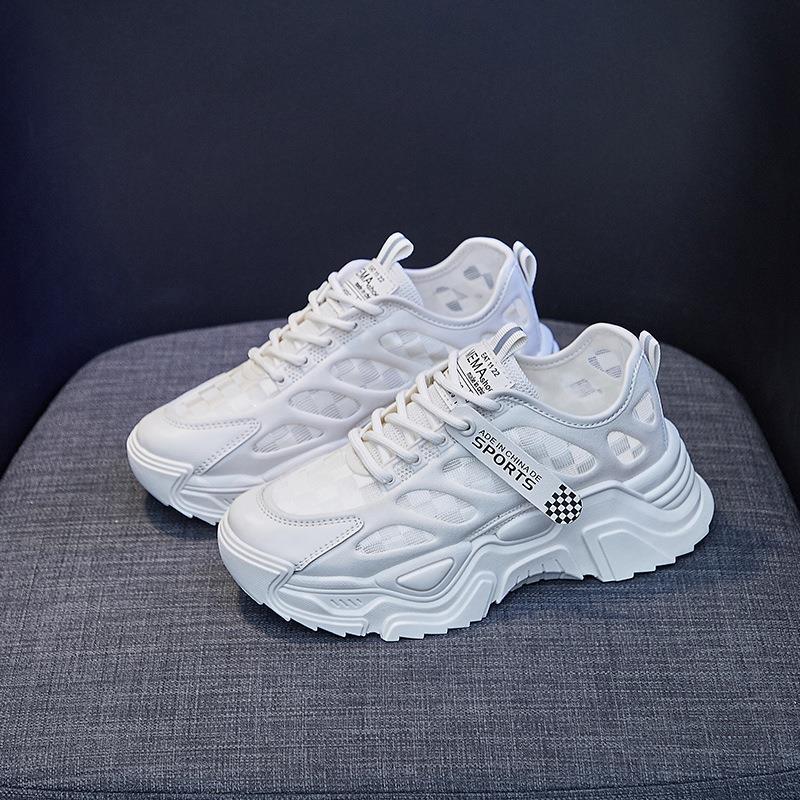 

22 summer new dad ins student sports running shoes breathable mesh shoes K 35 бежевый