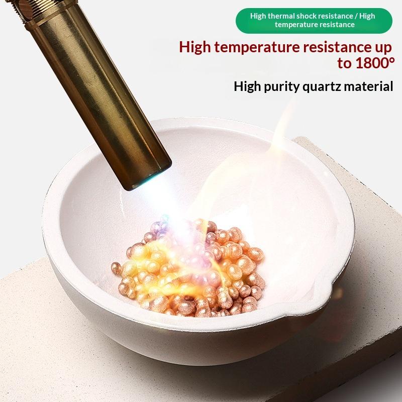 1Pcs High Temp Silica Bowl Jewelry Casting Refining Tool 100G-5000G Quartz Crucible For Melting Gold Silver Platinum