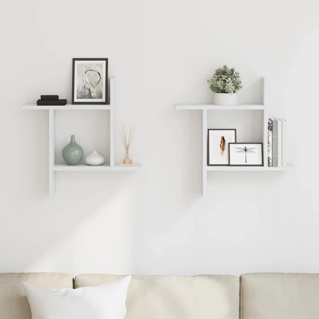 Vidaxl Wall Shelves, 2 Pcs, White, 50X12X50 Cm