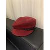 Women's flat-top hat with belt, British-style newsboy cap, duckbill cap, octagonal beret, trendy