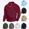2026 Men's Stand Collar Long Sleeve Jacquard Knit Hoodie - Casual Outdoor Wear, European Size