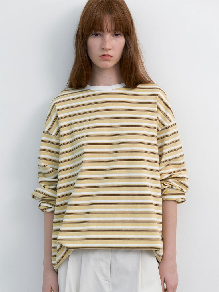 ATELIER NAIN Multi Stripe Boxi Tee (T-7173)