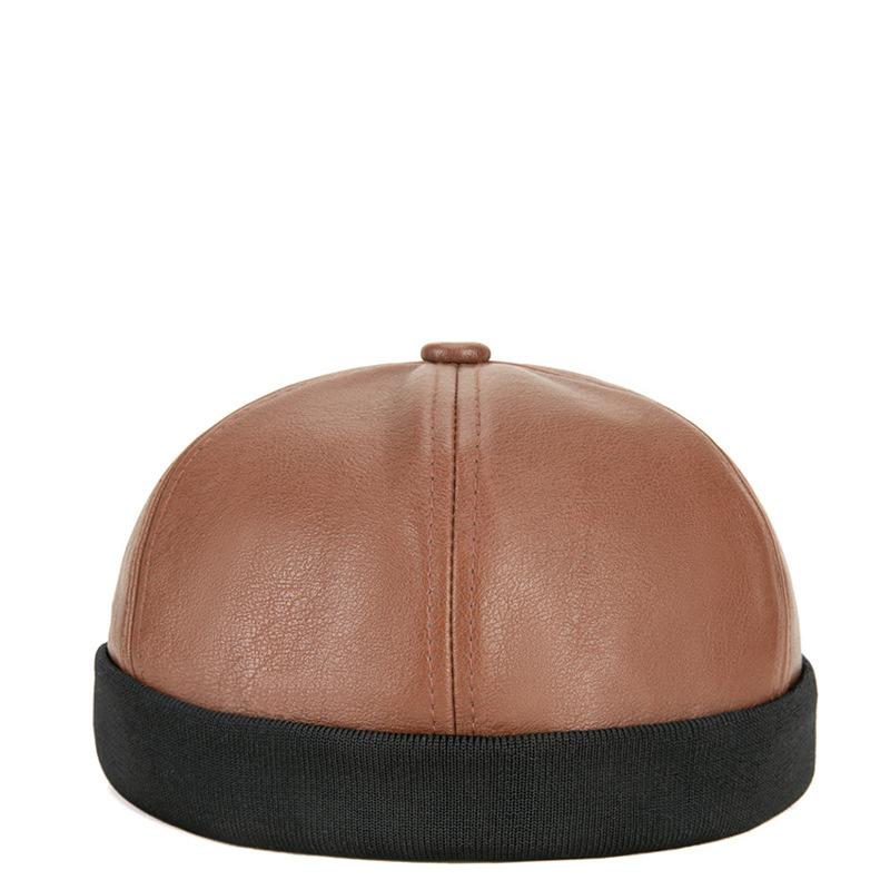 Spring and summer new men's and women's hip-hop casual melon fur hat warm cold hat yuppie fashion retro trendy pu landlord hat