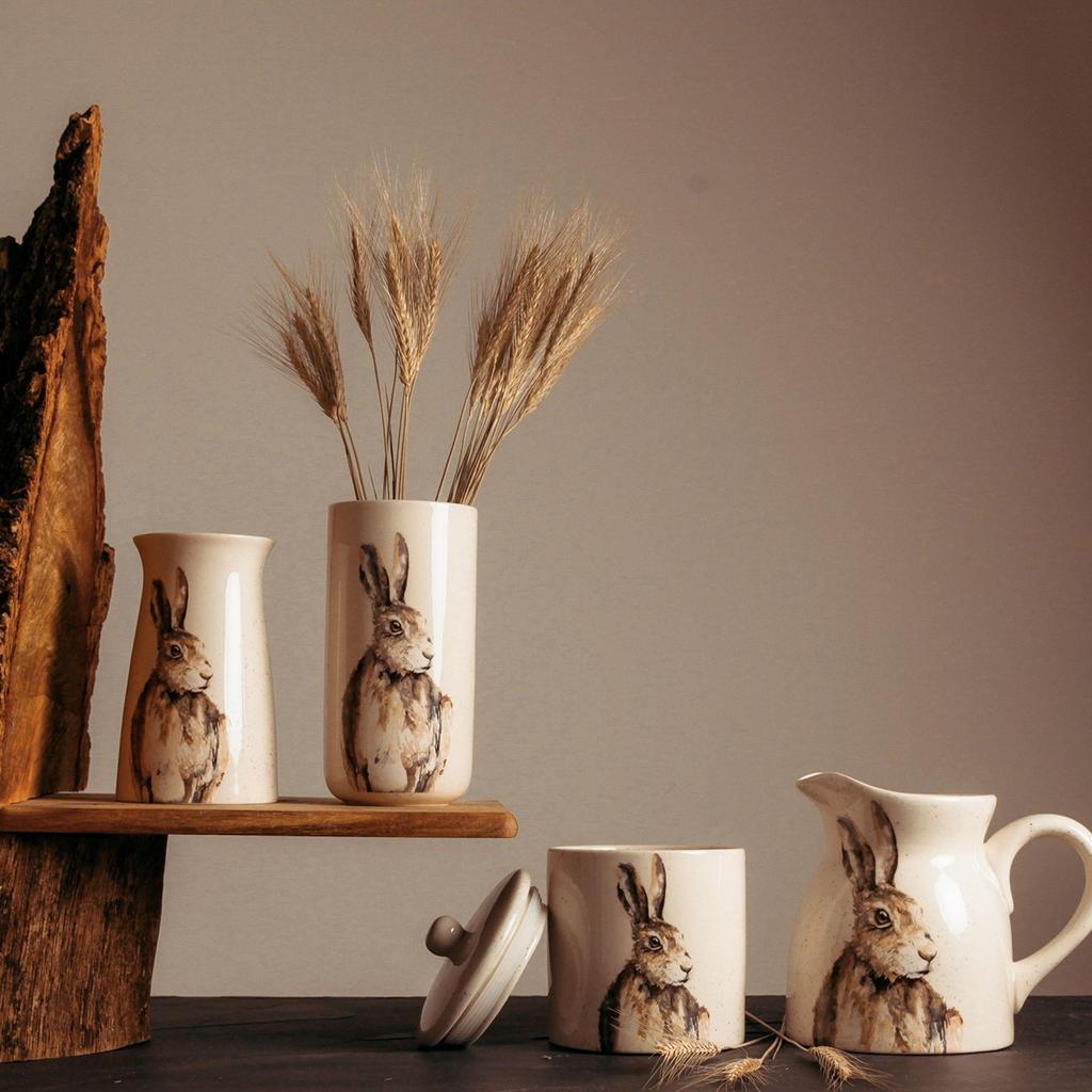 Meg Hawkins Tall Ceramic Vase - Hare 10 x 20cms