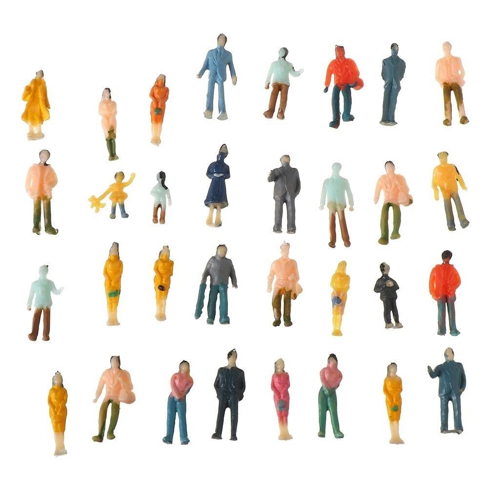 10pcs Different Poses Model Building People Figures Mixed Color Simulation Doll
